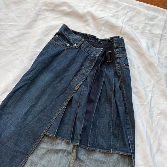 Sacai Asymmetrical Denim Skirt - Picture 9 of 12